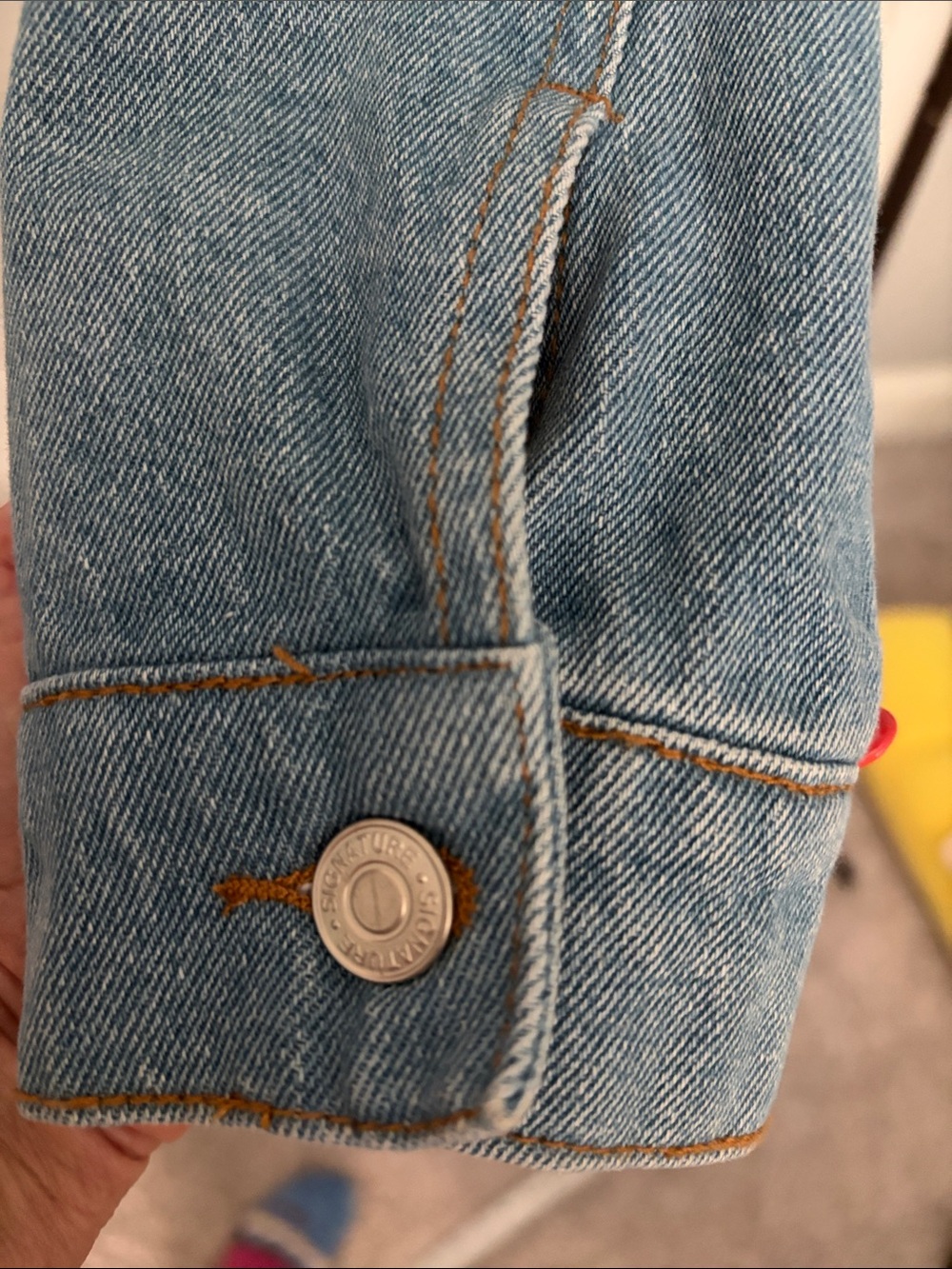 Signature8 Colorblock Jean Jacket in Light, Medium & Dark Blue - Picture 5 of 8